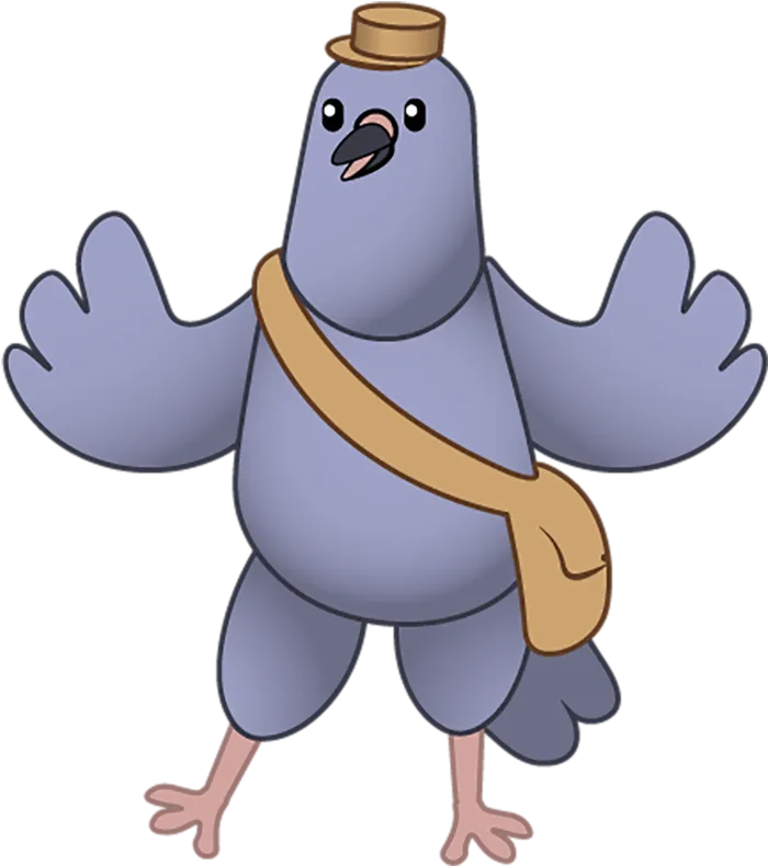 蓝色鸽子卡通素材简笔