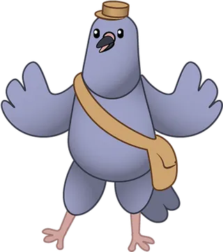 蓝色鸽子卡通素材简笔