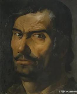 文森特-头-男性肖像油画