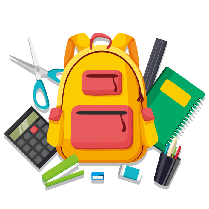 开学季文具手绘卡通免扣素材