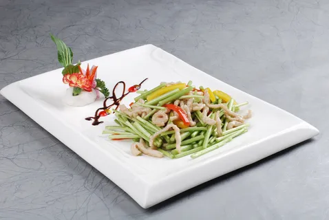 川菜湘菜高清菜谱 芦蒿炒肉丝 川菜湘菜高清菜谱 芦蒿炒肉丝