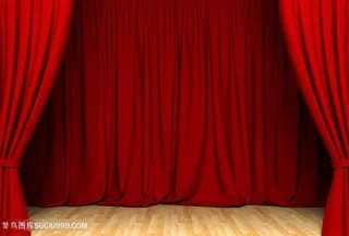 喜庆红色舞台背景高清摄影图片