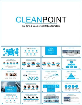 简约新颖创意大气欧美风商务工作总结报告ppt模板