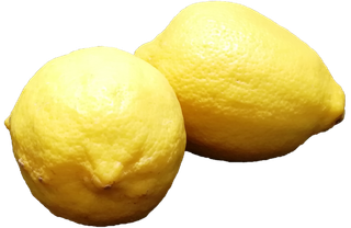 两粒金黄柠檬免抠摄影元素素材