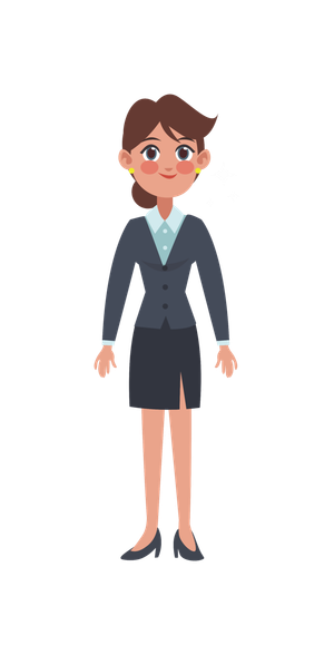 商务人士站着正面素材女生穿裙子