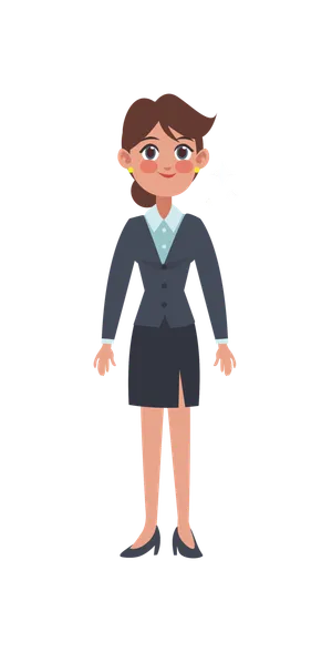 商务人士站着正面素材女生穿裙子