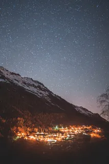 万家灯火星空图片