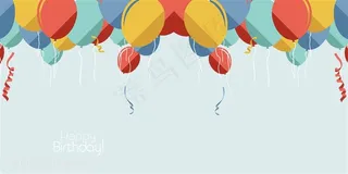气球背景卡通手绘
