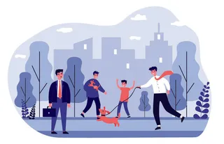 扁平化人物场景办公互联网等距ai矢量设计网页海报UI素材插画