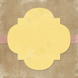 黄色花形便签纸图片