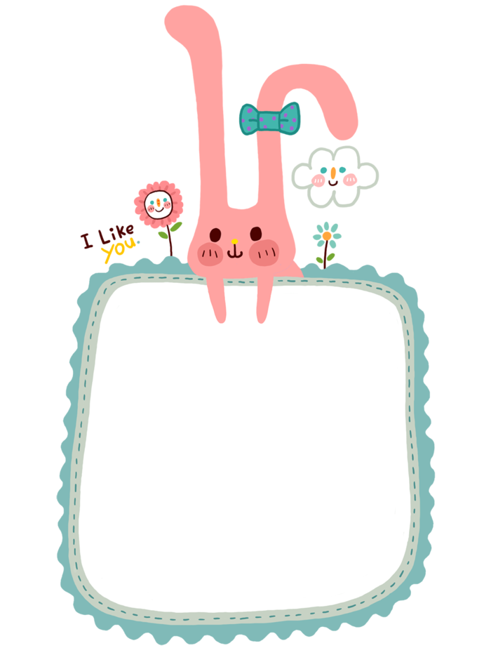 小兔子画框