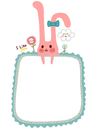 小兔子画框