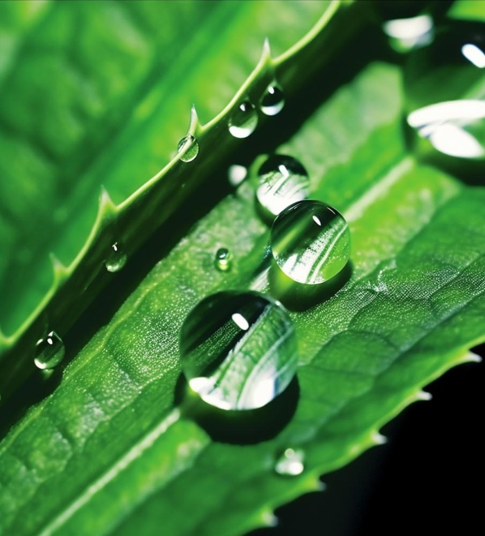 露珠绿叶摄影背景