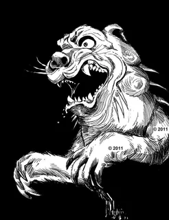 黑白的猛兽照片