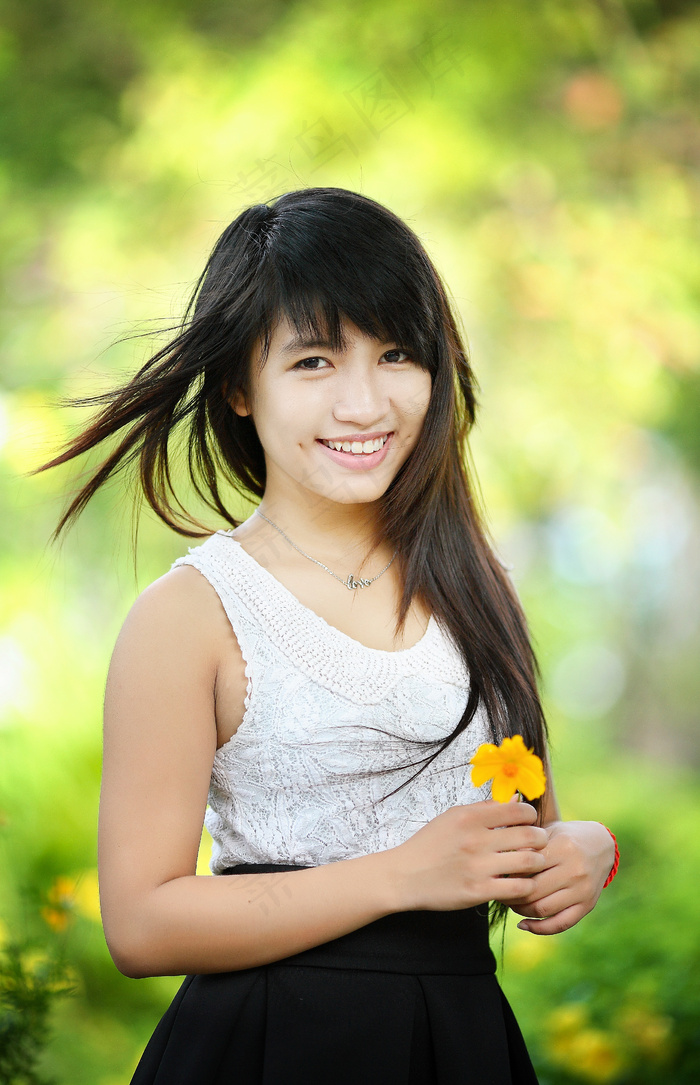 清新唯美可爱的女孩摄影图片