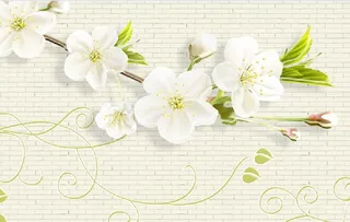 雕塑梅花砖墙背景墙