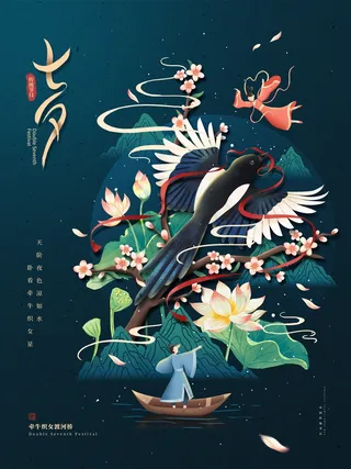 七夕 七夕海报 七夕背景