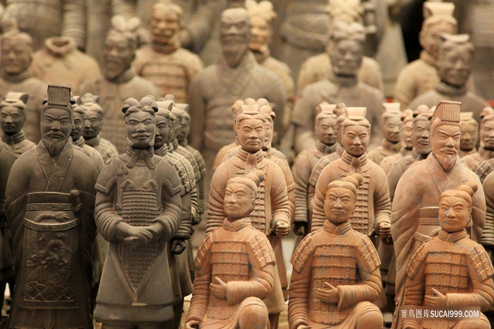 秦陵兵马俑摄于图
