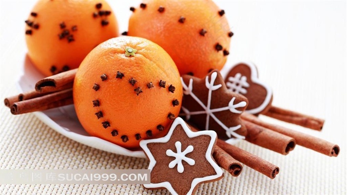 圣诞节橙子饼干图片