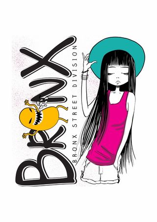 怪兽与少女分红背心长发渔夫帽