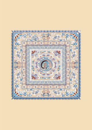 碎花底纹地毯民族风图案18