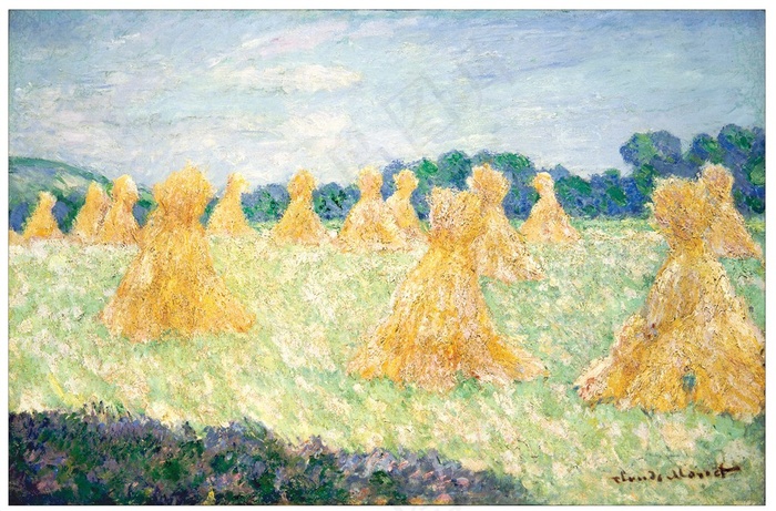 莫奈风景油画素材