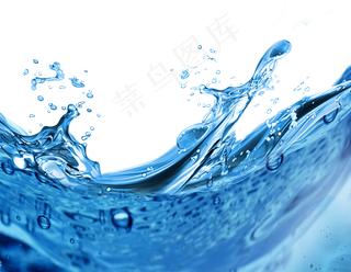 水液体流动元素蓝色