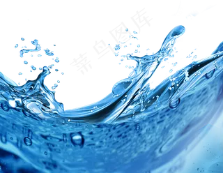 水液体流动元素蓝色