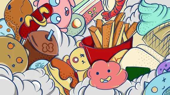 卡通涂鸦街头彩色墙绘壁纸插画儿童创意嘻哈漫画图集PSD素材 卡通涂鸦街头彩色墙绘壁纸插画儿童创意嘻哈漫画图集PSD素材