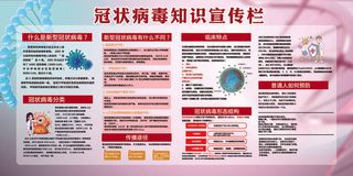 简洁大气预防新冠战胜疫情宣传展板