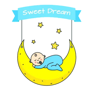 卡通睡觉婴儿