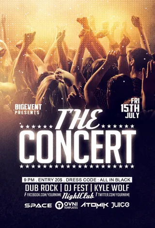 酒吧DJ时尚背景广告PSD素材