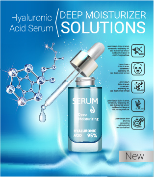 化妆品使用说明书彩妆科幻底图