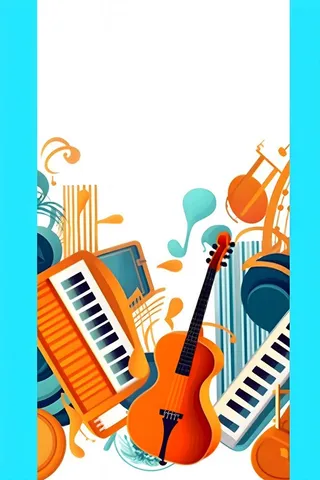 音乐乐器吉他钢琴背景