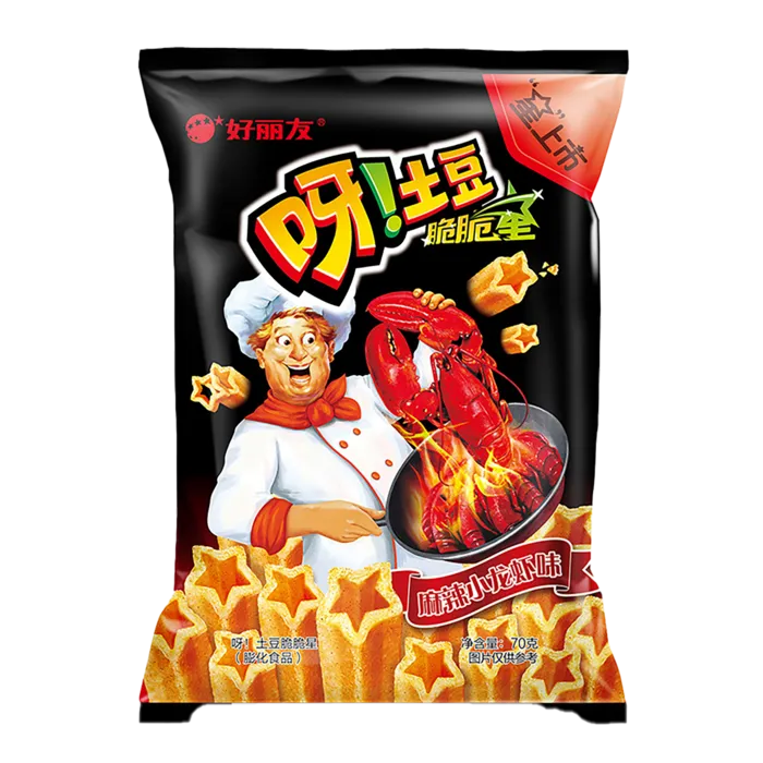 好丽友呀土豆小吃超市商品白底图免抠实物摄影png格式图片透明底
