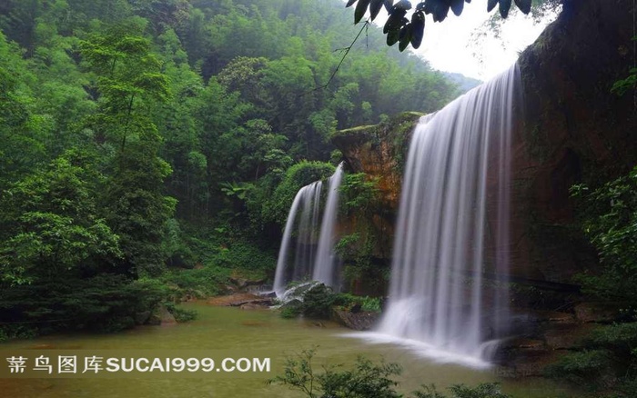 贵州赤水四洞沟瀑布美景素材