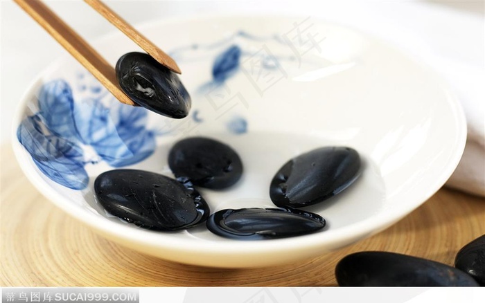 SPA美容静物用品--黑色的石子