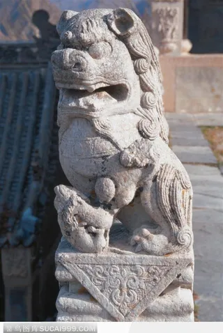 东方石狮-古老严肃的石狮子