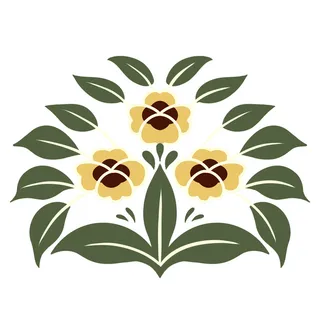 复古中国风国潮敦煌花纹花草插画手绘装饰小元素PSD素材