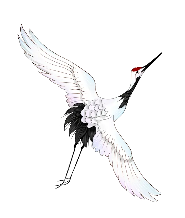 中国风古典中式国潮风手绘飞鹤图案仙鹤装饰素材PNG免抠插画元素