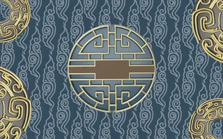 中国风古风国潮祥云旭日背景