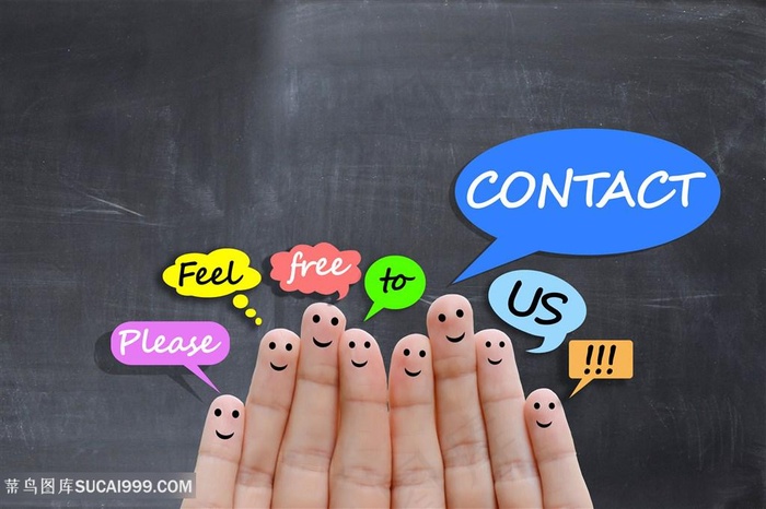 画满卡通画的手指高清图