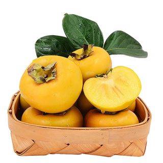 黄柿子水果超市商品白底图免抠实物摄影png格式图片透明底