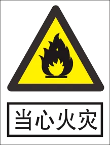 当心火灾标志cdr矢量模版下载