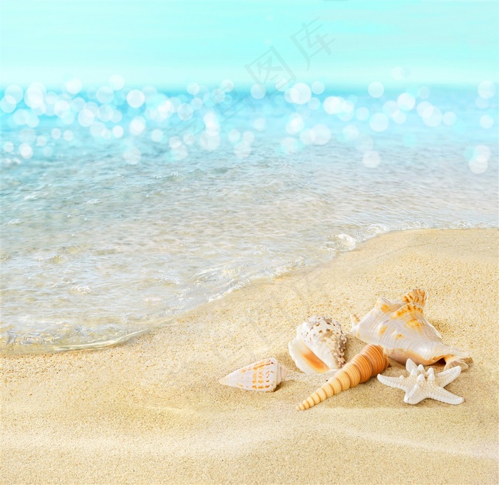 唯美夏季海滩景色高清摄影