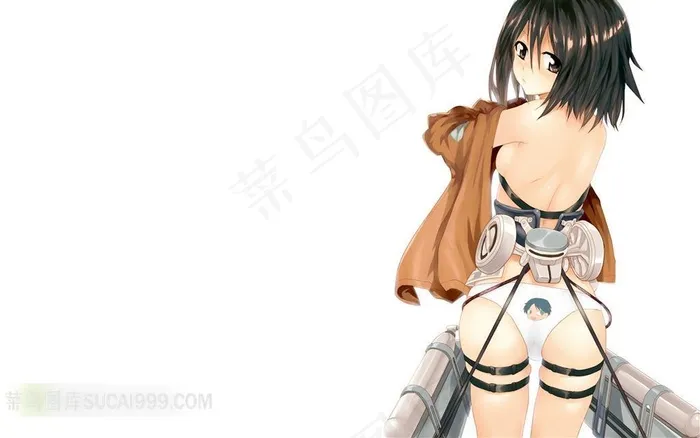 进击的巨人裸背的性感美少女