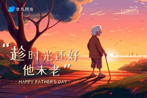 父亲节落日孤独背影banner