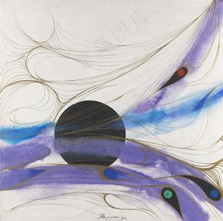 抽象时尚孔雀毛插画