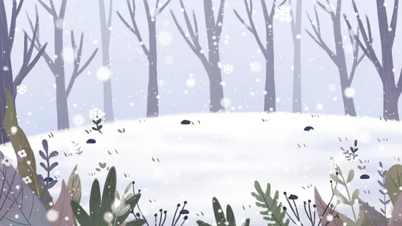 唯美小清新雪花冬天背景素材 唯美小清新雪花冬天背景素材
