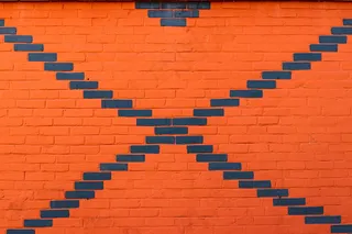 橙色砖块墙壁背景图片